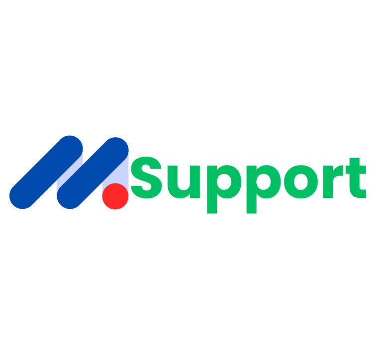 Staple IT Support Logo Logo featuring the text "Support" in blue and green with a red dot.